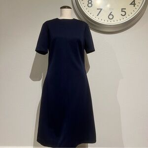 Vintage Navy Blue Midi Dress